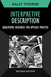 Cover of Interpretive description by Sally E. Thorne