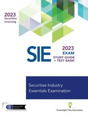 Front cover of SECURITIES INDUSTRY ESSENTIALS EXAM STUDY GUIDE 2023 + TEST BANK by The Securities Institute of America Inc.
