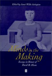 Cover of Minds in the making by David R. Olson