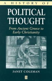 Front cover of A History of Political Thought by Janet Coleman