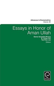 Front cover of Essays in Honor of Aman Ullah by R. Carter Hill