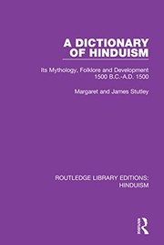 Front cover of Dictionary of Hinduism by Margaret and James Stutley