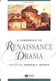 Cover of A companion to Renaissance drama by Arthur F. Kinney