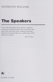 Cover of The speakers by Heathcote Williams
