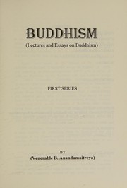 Front cover of Buddhism by Ven. Balangoda Anandamaitreya