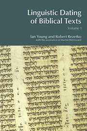 Cover of Linguistic dating of biblical texts by Ian Young