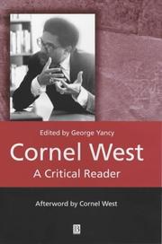 Cover of Cornel West by George Yancy