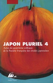 Front cover of Japon pluriel by Société française des études japonaises. (04 2000 Paris)