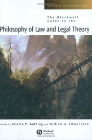 Cover of The Blackwell guide to the philosophy of law and legal theory by Martin P. Golding
