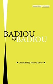 Front cover of Badiou by Badiou by Alain Badiou