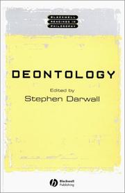 Cover of Deontology by Stephen L. Darwall
