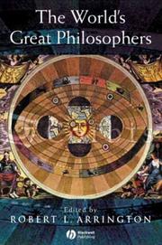 Front cover of The World's Great Philosophers by Robert L. Arrington
