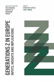 Front cover of Generations Z in Europe by Christian Scholz