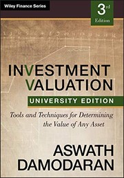 Cover of Investment Valuation by Aswath Damodaran