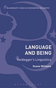 Cover of Language and Being by Duane Williams