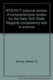 Front cover of NYS-RCT science review by Herbert G. Koenig