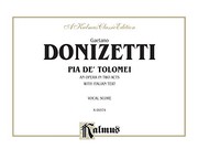 Front cover of Pia de' Tolomei by Gaetano Donizetti