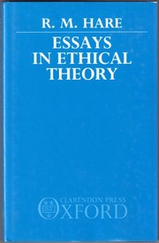 Front cover of Essays in ethical theory by Hare, R. M.
