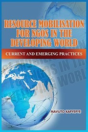 Cover of Resource mobilisation for NGOs in the developing world by Mavuto Kapyepye