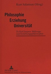 Cover of Philosophie erziehung universitat by Kurt Salamun