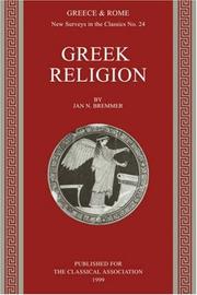 Front cover of Greek Religion by Jan N. Bremmer