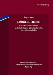 Cover of De beatitudinibus by Susanne Kaup