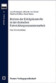 Front cover of Reform der Erfolgskontrolle in der deutschen Entwicklungszusammenarbeit by Axel Borrmann