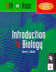 Cover of Introduction to Biology (11th Hour (Malden, Mass.).) by David L. Wilson