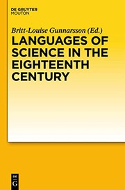Cover of Languages of science in the eighteenth century by Britt-Louise Gunnarsson