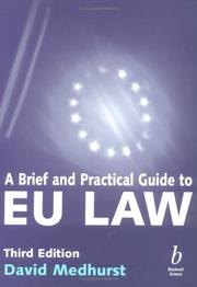 Cover of A brief and practical guide to EU law by David Medhurst