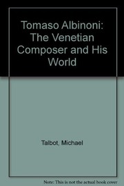 Cover of Tomaso Albinoni by Michael Talbot
