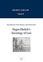 Front cover of Eugen Ehrlich's sociology of law by Knut Papendorf