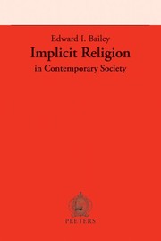 Cover of Implicit Religion in Contemporary Society by Bailey E.I.