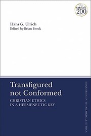 Cover of Transfigured Not Conformed by Hans G. Ulrich