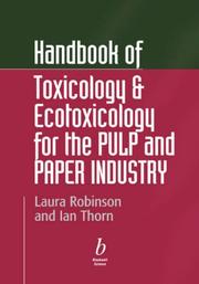 Front cover of Handbook of toxicology and ecotoxicology for the pulp and paper ndustry by Laura Robinson