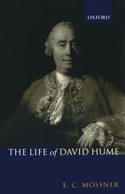 Front cover of The life of David Hume by Ernest Campbell Mossner