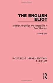 Cover of English Eliot by Steve Ellis