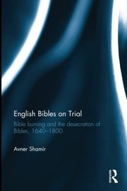 Front cover of English Bibles on Trial by Avner Shamir