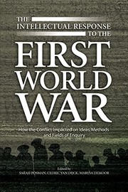 Front cover of Intellectual Response to the First World War by Sarah Posman