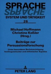 Front cover of Beiträge zur Persuasionsforschung by Michael Hoffmann