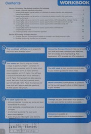 Front cover of AQA a-Level Business Workbook 3 by Helen Coupland) Smith