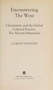 Front cover of Encountering the West (World Christianity) by Lamin O. Sanneh