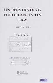 Cover of Understanding European Union Law by Karen Davies