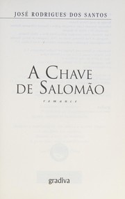 Front cover of A chave de Salomão by José Rodrigues dos Santos
