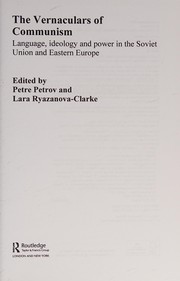 Front cover of Vernaculars of Communism by Petre Petrov