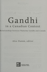 Front cover of Gandhi in a Canadian Context by Alex Damm