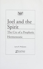 Front cover of Joel and the Spirit by Larry R. McQueen