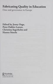 Front cover of Fabricating Quality in Education by Jenny Ozga