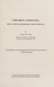 Cover of Children under five by Margaret Macdonald Clark