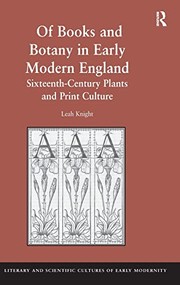 Front cover of Of books and botany in early modern England by Leah Knight